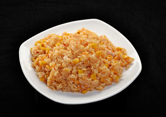 Arroz chino con maíz.