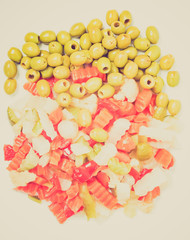 Retro look Mixed vegetables