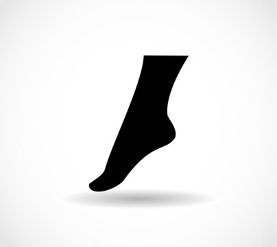 Woman foot icon vector