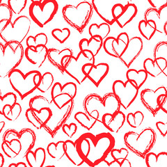 Seamless hearts pattern.