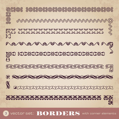 Borders with corner elements - set 3