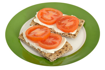 Tomato and Soft Cheese Crackers