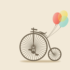 bike with balloons