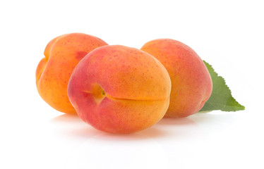 apricot on white background