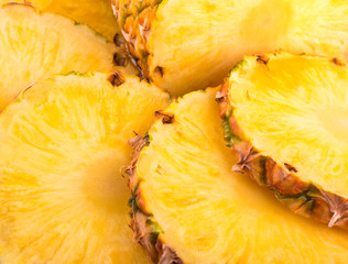 background of pineapple slices