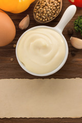 mayonnaise sauce in bowl