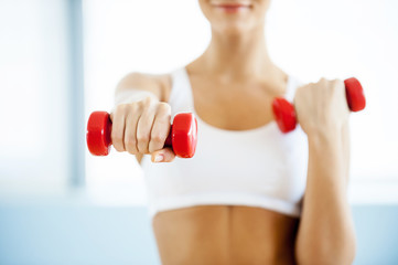 Woman exercising.