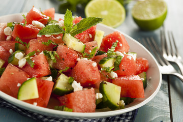 Healthy Organic Watermelon Salad