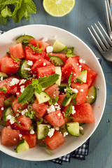 Healthy Organic Watermelon Salad