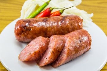 thai sausage with Chilli and vegetables