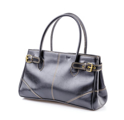 Woman leather bag isolated white background