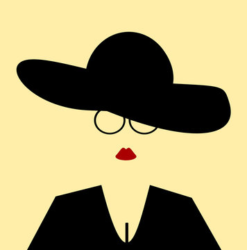 woman with floppy hat