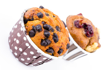 Chocolate chips cupcake