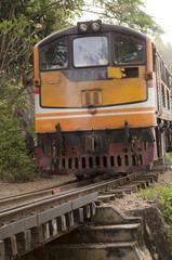 Obraz premium train on the railway, Thailand