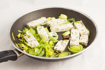 Tofu with Leeks