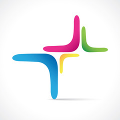 Boomerangs en croix décalée