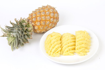 Fototapeta na wymiar Pineapple on white background