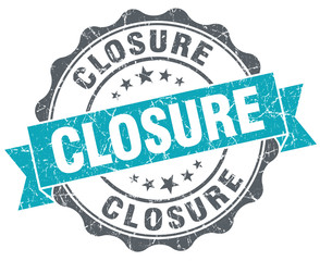 Closure turquoise grunge retro vintage isolated seal