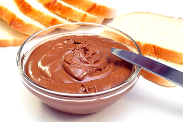 chocolate cream and wheat toast