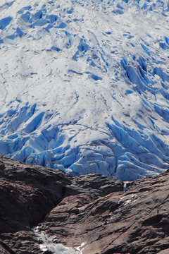 The morene of Engenbreen glacier
