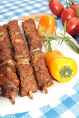 brochettes et semoule