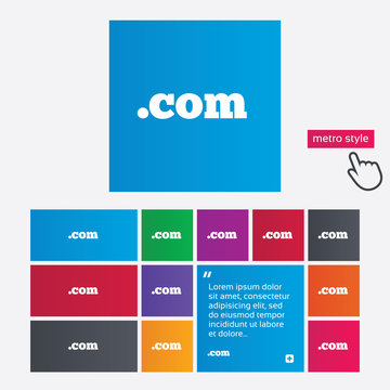 Domain COM sign icon. Top-level internet domain