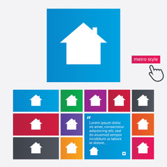 Home sign icon. Main page button. Navigation