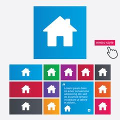 Home sign icon. Main page button. Navigation