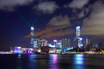 Obraz premium Hong Kong skyline at night