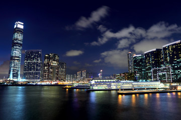 Hong Kong skyline at night