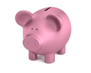 realistic 3d render of piggy bank