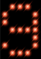 LED digits.