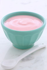 Fresh strawberry yogurt