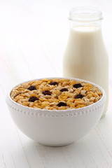 Delicious muesli breakfast