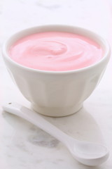 Fresh strawberry yogurt