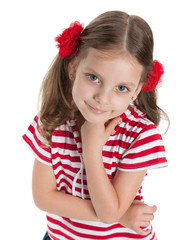 Smiling pretty preschool girl