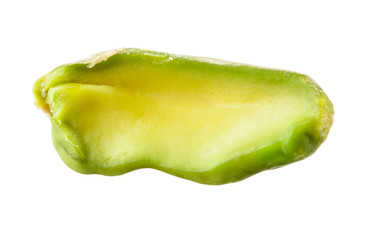 Pistachio. Half of nut isolated on white background