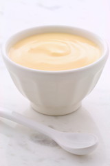 Fresh peach yogurt