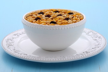 Delicious organic muesli cereal