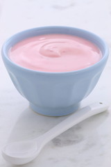 Fresh strawberry yogurt