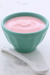 Fresh strawberry yogurt