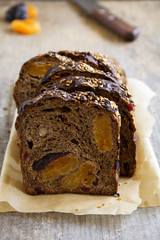 Holiday home-made bread with dried fruits.
