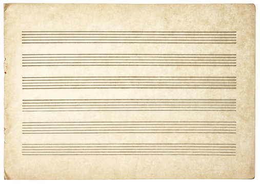 Blank Sheet Music Paper Textured Background Stock Photo - Download