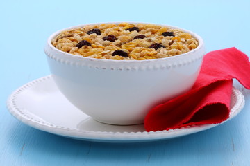 Delicious organic muesli cereal