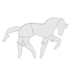 cartoon image of origami animal