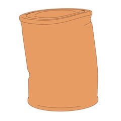 cartoon illustration of rusty can