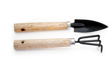 Garden Tools Over White