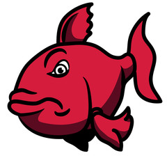 böser schlecht gelaunter Fisch