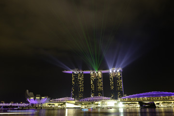 Night show Marina bay, Singapore