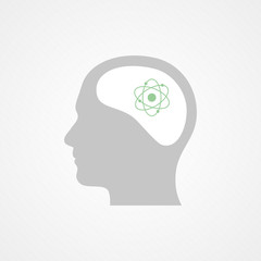 Head and atom icon
